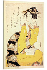 Cuadro de aluminio A Geisha Reading a Book, Kikugawa Eizan