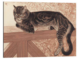 Magnettafel Katze auf einer Balustrade, 1909