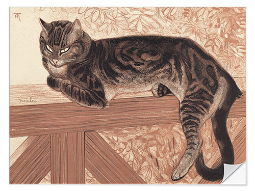 Selvklebende plakat Cat on a Balustrade, 1909