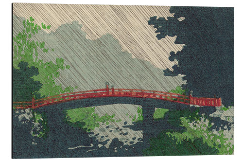 Quadro em alumínio Rain Over Sacred Bridge