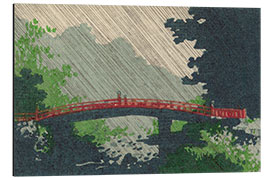 Tableau en aluminium Rain Over Sacred Bridge