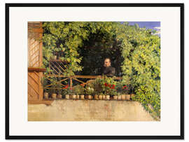 Gerahmter Kunstdruck Porträt von Friedrich Nietzsche, Curt Stoeving, 1894