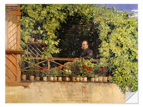 Wall sticker Portrait of Friedrich Nietzsche, Curt Stoeving, 1894