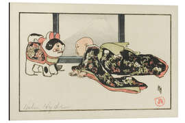 Magnettafel Die Welpenkatze und das Baby, 1904