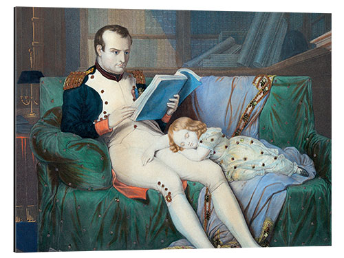 Aluminiumsbilde Napoleon Reading with Son