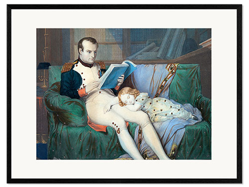 Framed art print Napoleon Reading with Son