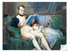 Sticker mural Napoleon Reading with Son