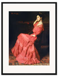 Gerahmter Kunstdruck Eine Rose, Thomas Pollock Anshutz, 1907