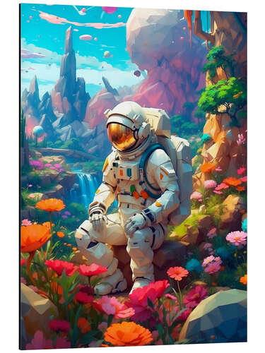 Aluminium print The astronaut's garden