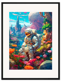Gerahmter Kunstdruck Der Garten des Astronauten