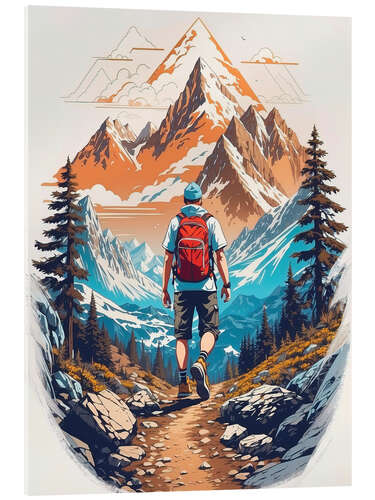 Acrylglas print Mountaineer