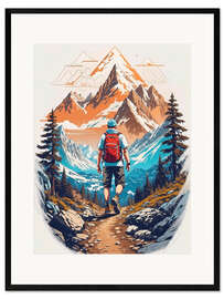 Impresión de arte enmarcada Mountaineer