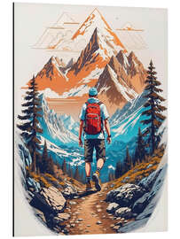 Magnettafel Bergsteiger