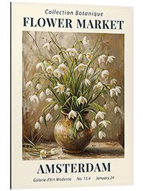 Quadro em alumínio Flower Market Amsterdam