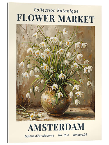 Quadro em plexi-alumínio Flower Market Amsterdam