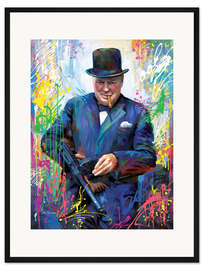 Gerahmter Kunstdruck Winston Churchill II - Leon Devenice