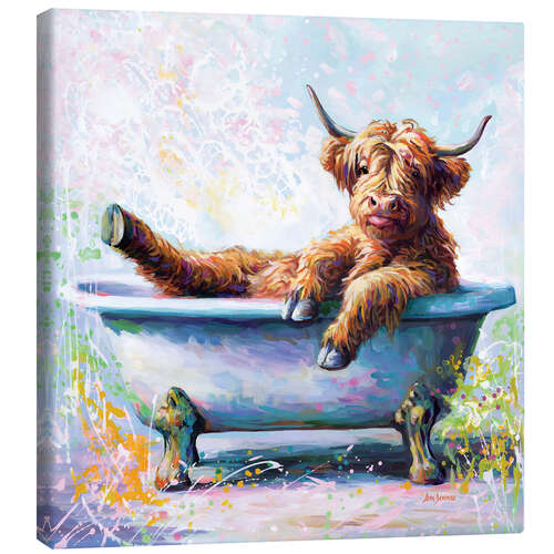 Lienzo Splish Splash Baby Highland Cow