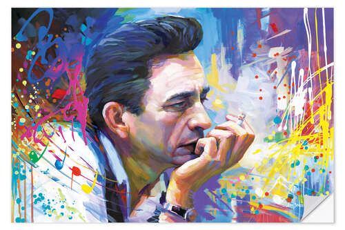 Autocolante decorativo Johnny Cash II