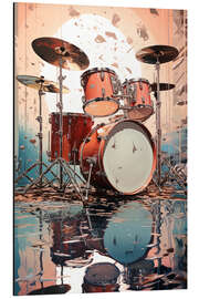 Magnettafel Schlagzeug Spiegelung