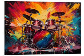 Foam board print Vibrant Drumming Abstraction