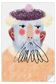 Wandsticker Funky Face