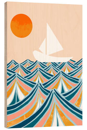 Wood print Set Sail