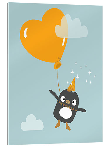 Galleritryk Cute Penguin With Balloon