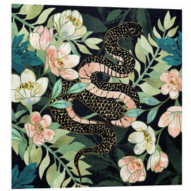 Foam board print Metallic Floral Snake