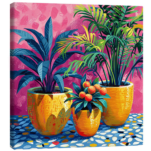 Stampa su tela Tropical plants in pots