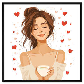 Gerahmter Kunstdruck Dreaming About Coffee