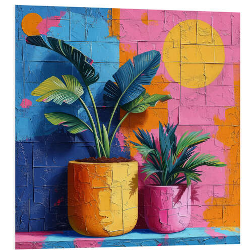 Tableau en PVC Colourful Houseplants