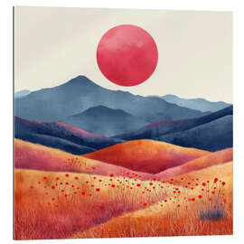 Gallery Print Mohnfeld bei Sonnenuntergang