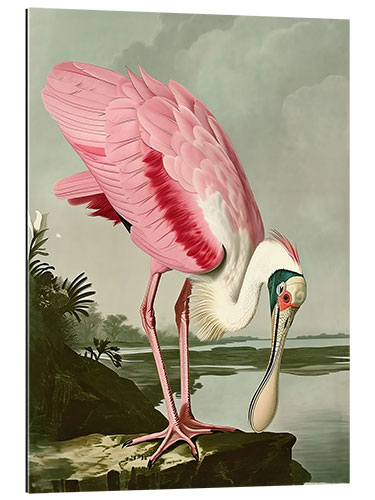 Galleritryk Roseate Spoonbill after Audubon