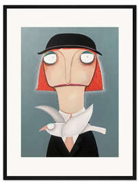 Gerahmter Kunstdruck Malwines Strickmöwe, nach René Magritte