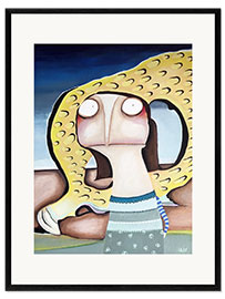 Framed art print The Fromage Store, Based on Salvador Dalí