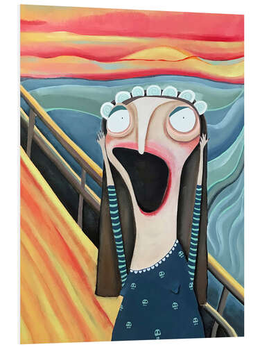 Foam board print A Scream, Based on Edvard Munch