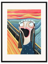 Gerahmter Kunstdruck Der Letzte Schrei, nach Edvard Munch