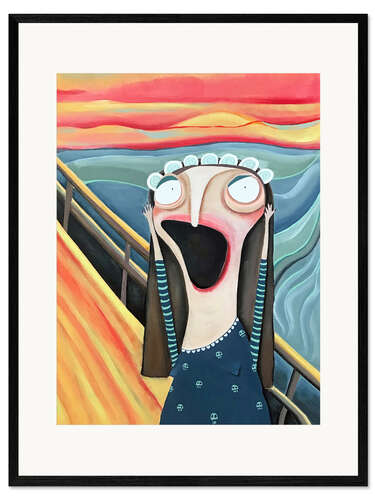 Framed art print A Scream, Based on Edvard Munch