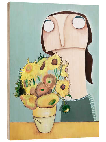 Print på træ 12 rotten sunflowers, after Vincent van Gogh