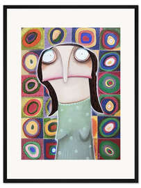 Gerahmter Kunstdruck Wassilys Häkeldecke, nach Kandinsky