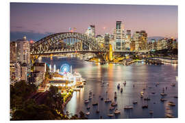 Foam board print Night at Sydney Harbour