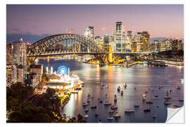 Naklejka na ścianę Night at Sydney Harbour