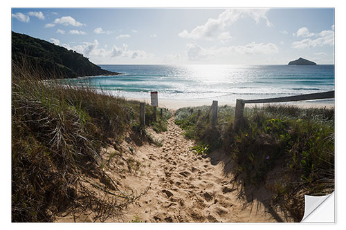 Selvklæbende plakat Path to the Beach, Australia