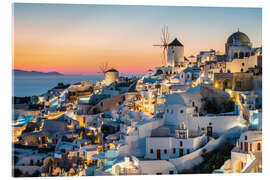 Acrylic print Santorini Sunset