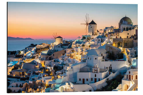 Tableau en aluminium Santorini Sunset