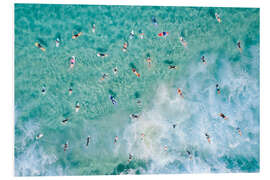 Foam board print Surfers paddling out, Australia