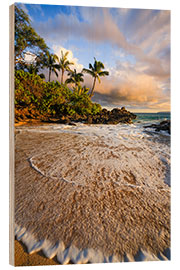 Cuadro de madera Beach sunset, Maui Island, Hawaii - Matteo Colombo