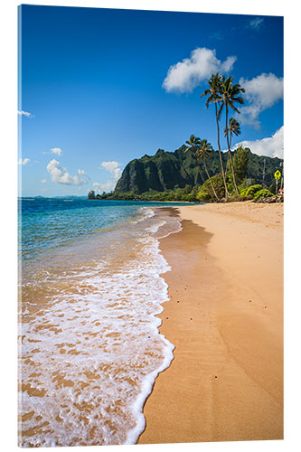 Quadro em acrílico Tropical Beach, Oahu Island, Hawaii