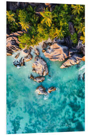 Foam board print Tropical Coast, Seychelles