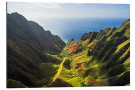 Magnettafel Grünes Tal und Ozean, Hawaii